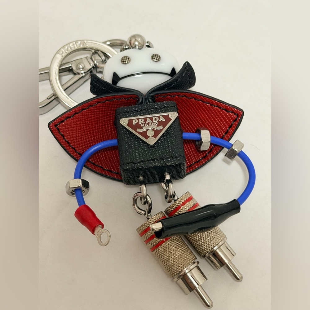 PRADA Robot Saffiano Leather Keychain Charm - Picture 6 of 8